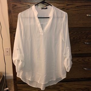 Sheer long sleeve tunic